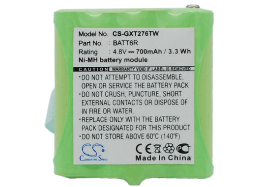 Replacement Battery for Uniden  GMR1038 – Two-Way Radio – 700mAh / 3.36Wh / 4.8V