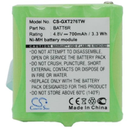 Replacement Battery for Uniden GMR1038 GMR1048, GMR1438, – 700mAh / 3.36Wh