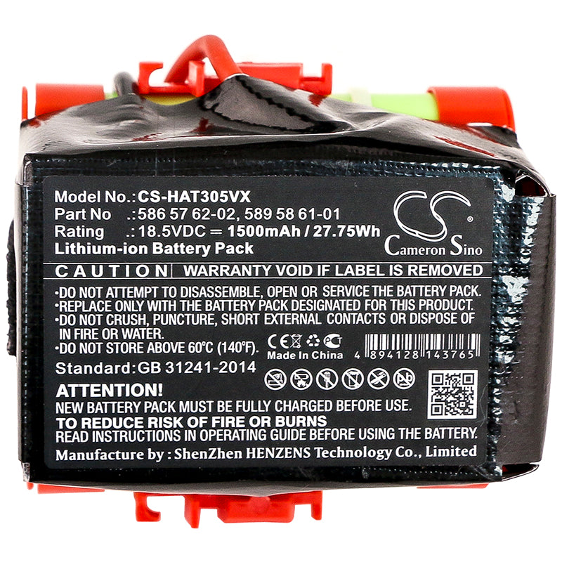 Replacement Battery for Husqvarna Automower 105 Automower 305, Automower 308 – 1500mAh / 27.75Wh