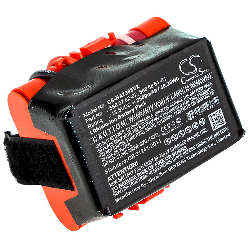 Replacement Battery for Husqvarna  Automower 105 – Lawn Mowers – 2500mAh / 46.25Wh / 18.5V