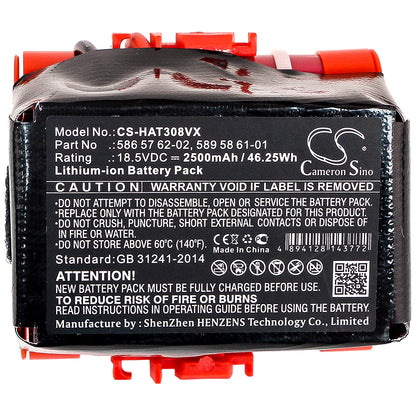 Replacement Battery for Husqvarna Automower 105 Automower 305, Automower 308 – 2500mAh / 46.25Wh