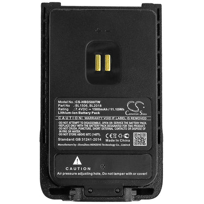 Replacement Battery for Hytera  BD500 – Two-Way Radio – 1500mAh / 11.10Wh / 7.4V