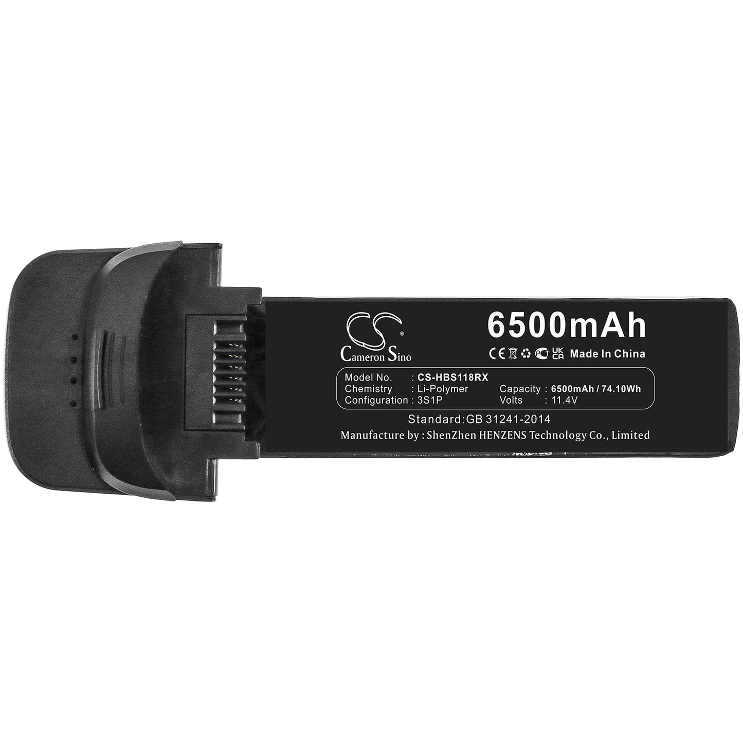 Replacement Battery for Hubsan  Zino Pro Plus – Drones – 6500mAh / 74.10Wh / 11.4V