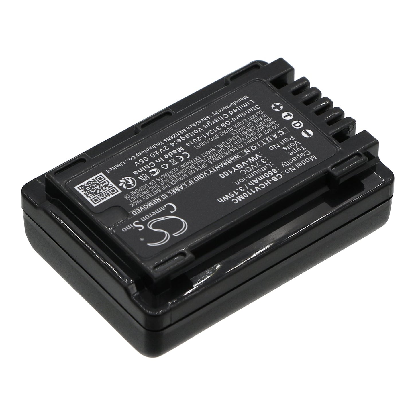 Replacement Battery for Panasonic  HC-V110 – Camera – 850mAh/3.15Wh / 3.7V