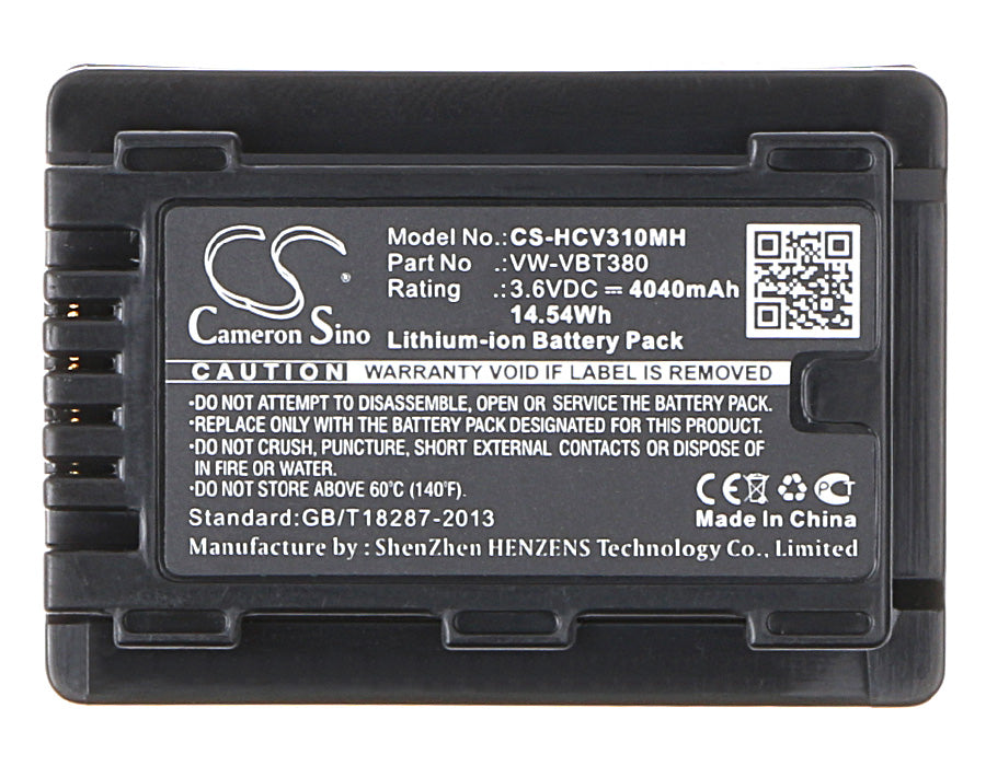Replacement Battery for Panasonic  HC-250EB – Camera – 4040mAh / 14.54Wh / 3.6V
