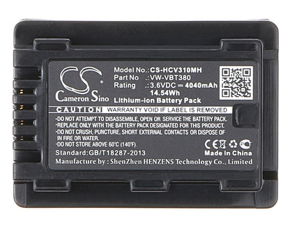 Replacement Battery for Panasonic  HC-250EB – Camera – 4040mAh / 14.54Wh / 3.6V