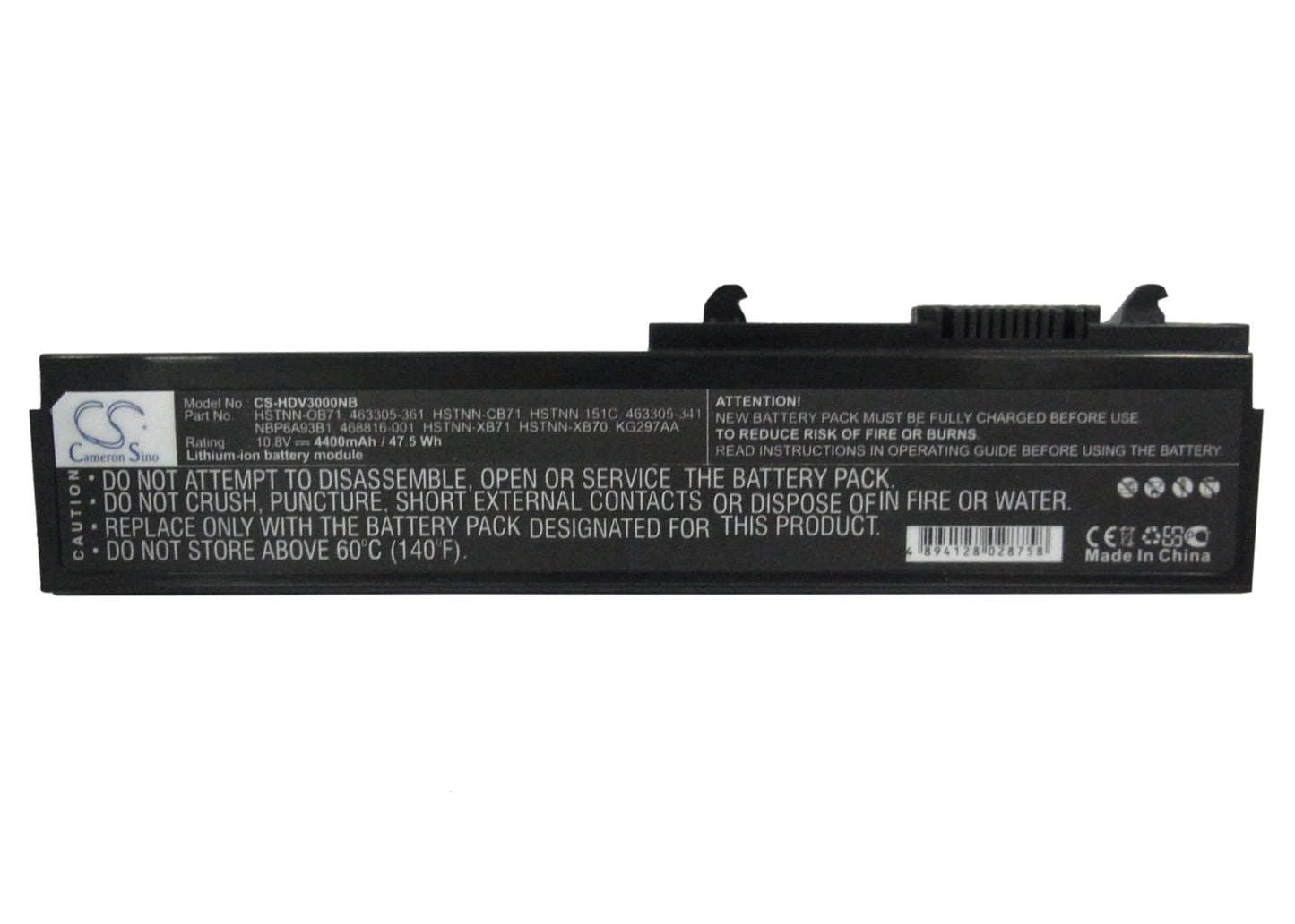 Replacement Battery for HP  Pavilion dv3000 – Notebook, Laptop – 4400mAh / 10.8V