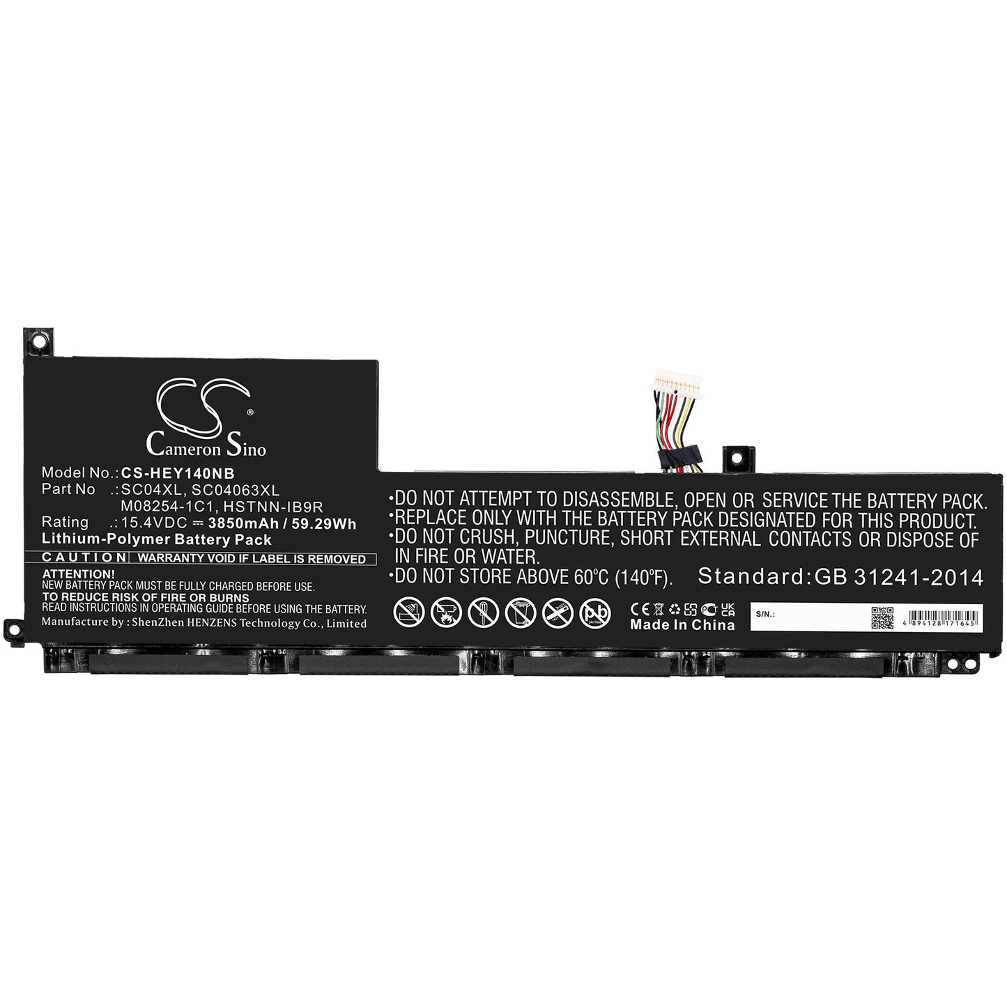 Replacement Battery for HP  Envy 14-EB0000NF – Notebook, Laptop – 3850mAh / 59.29Wh / 15.4V