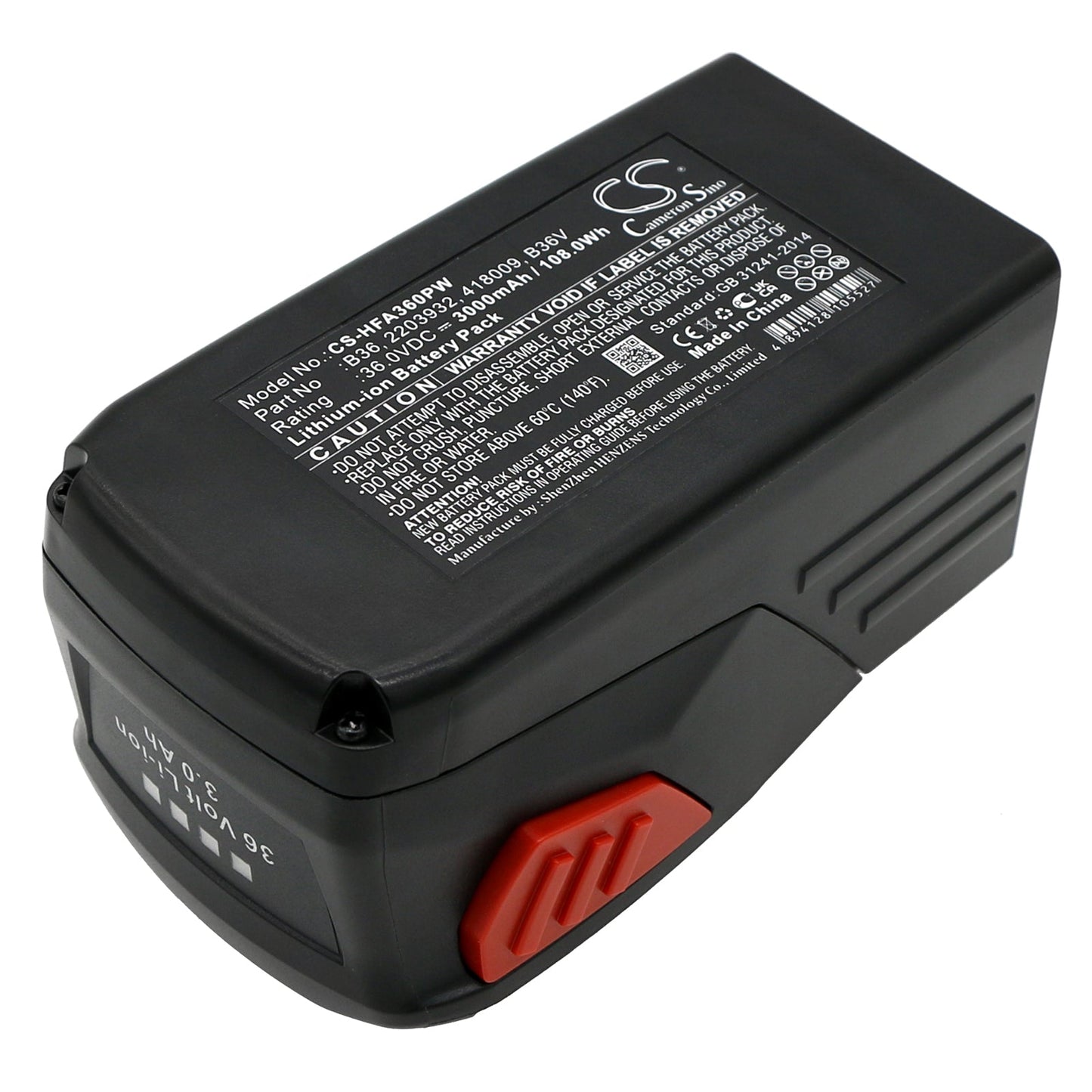 Replacement Battery for HILTI  TE6-A Li – Power Tools – 3000mAh / 108.0Wh / 36.0V