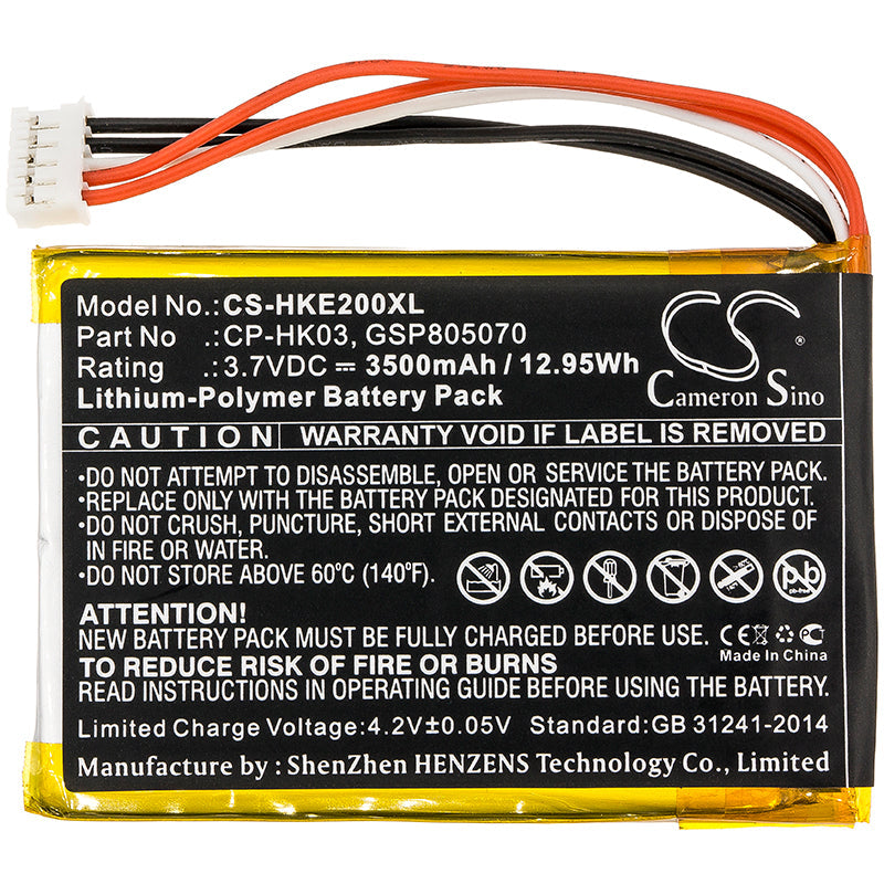 Replacement Battery for Harman/Kardon  Esquire 2 – Speaker – 3500mAh / 12.95Wh / 3.7V