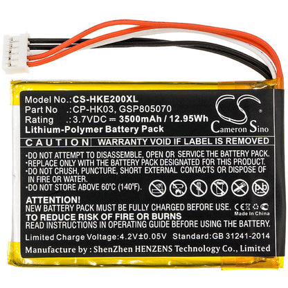 Replacement Battery for Harman/Kardon  Esquire 2 – Speaker – 3500mAh / 12.95Wh / 3.7V