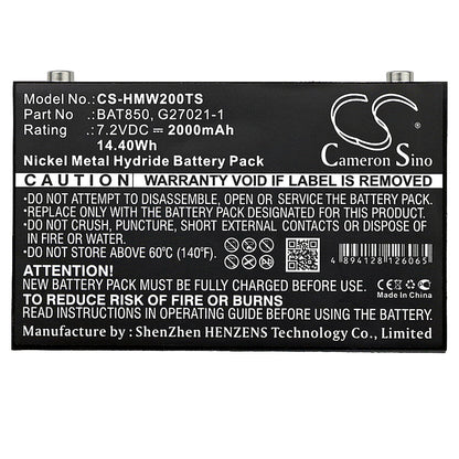 Replacement Battery for HME  MB Base Stations – Wireless Headset – 2000mAh / 14.40Wh / 7.2V