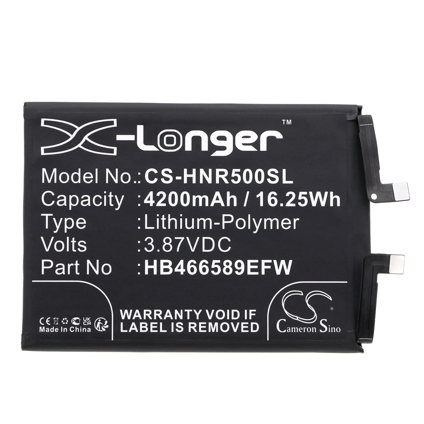 Replacement Battery for Huawei  NEN-L22 – Mobile, SmartPhone – 4200mAh / 16.25Wh / 3.87V