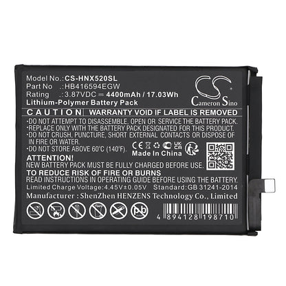 Replacement Battery for Honor  CRT-AN00 – Mobile, SmartPhone – 4400mAh / 17.03Wh / 3.87V