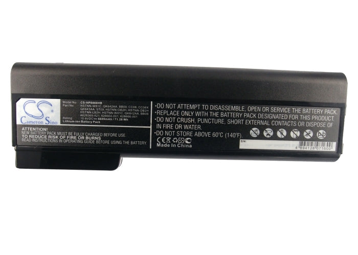 Replacement Battery for HP  6360t Mobile Thin Client – Notebook, Laptop – 6600mAh/71.28Wh / 10.8V