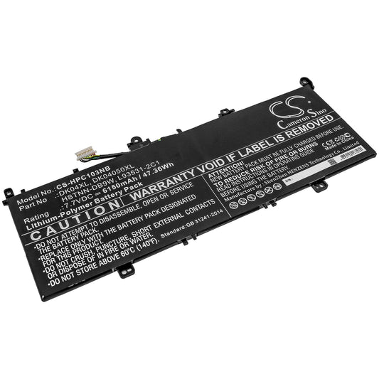 Replacement Battery for HP  Chromebook X360 13c – Notebook, Laptop – 6150mAh / 47.36Wh / 7.7V