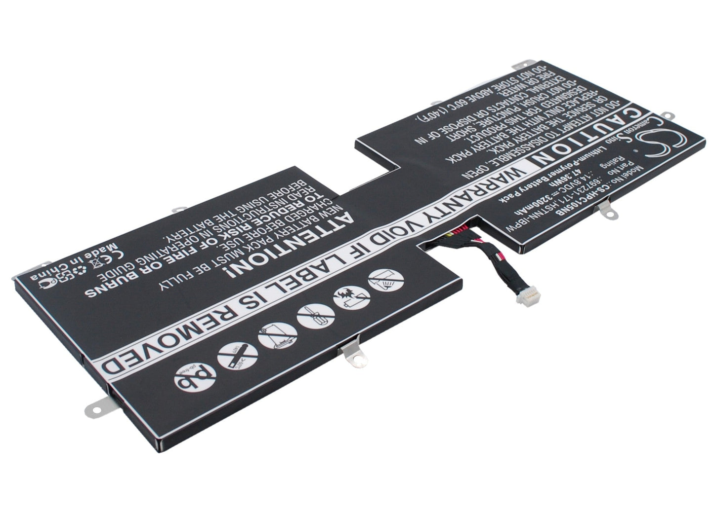 Replacement Battery for HP  Spectre XT TouchSmart 15-4000e – Notebook, Laptop – 3200mAh / 47.36Wh / 14.8V