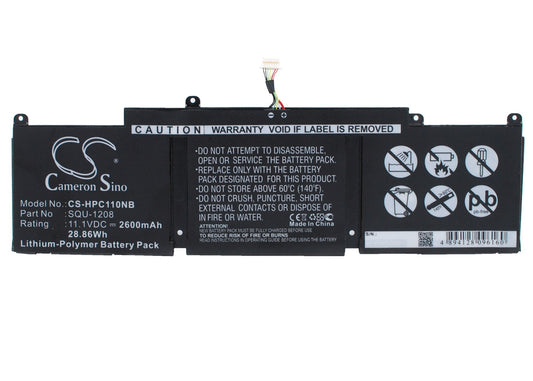 Replacement Battery for HP  Chromebook 11 – Notebook, Laptop – 2600mAh / 28.86Wh / 11.1V