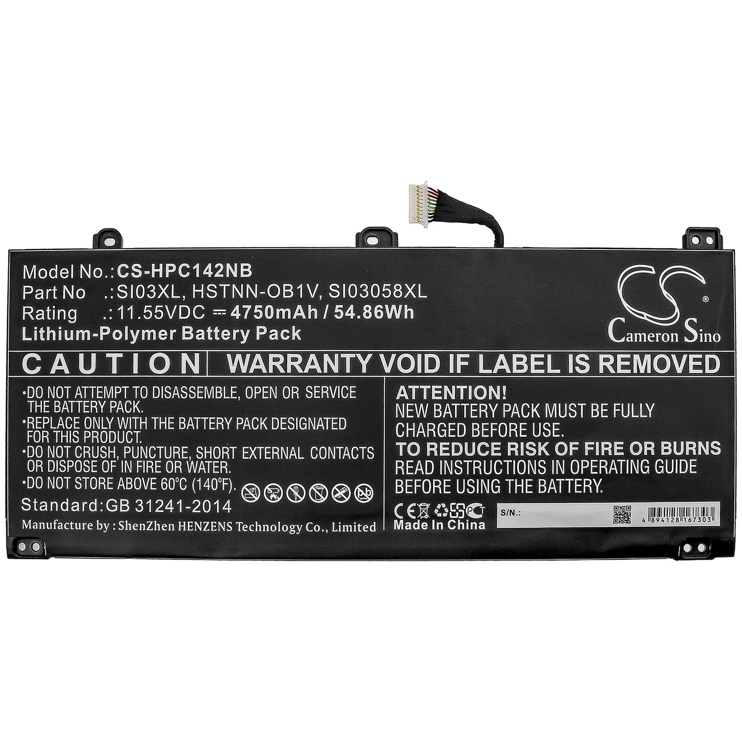 Replacement Battery for HP  Chromebook 14B – Notebook, Laptop – 4750mAh / 54.86Wh / 11.55V