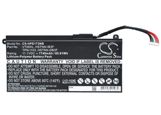 Replacement Battery for HP  Envy 17-3000 – Notebook, Laptop – 7740mAh / 85.91Wh / 11.1V