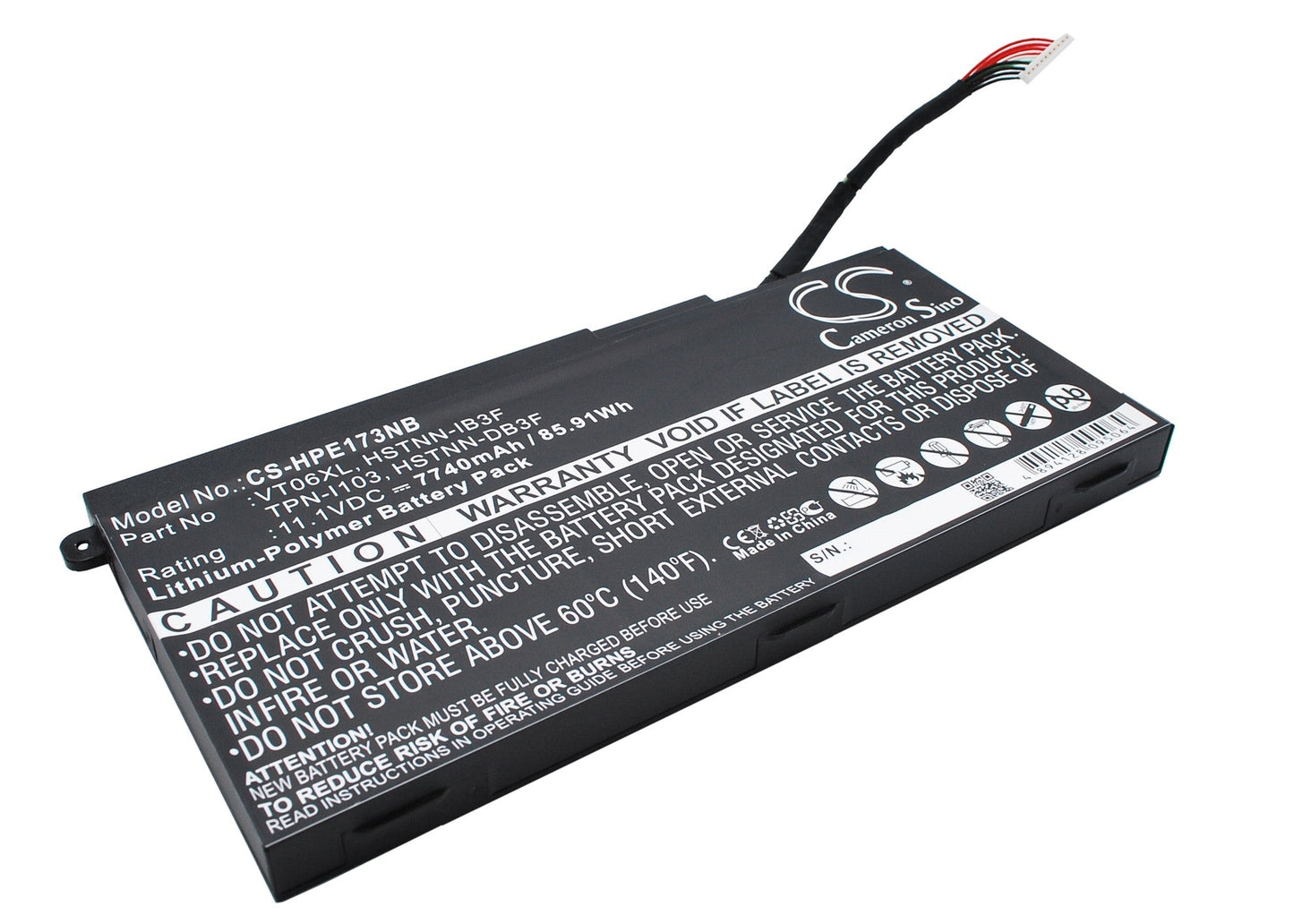 Replacement Battery for HP  Envy 17-3000 – Notebook, Laptop – 7740mAh / 85.91Wh / 11.1V