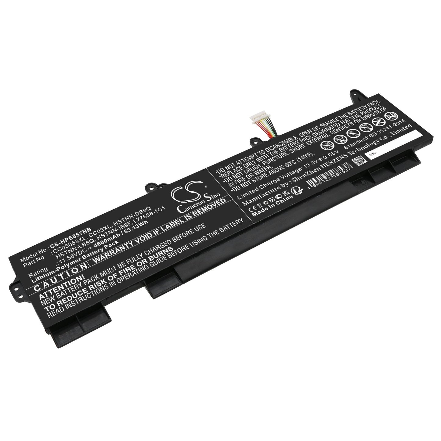 Replacement Battery for HP  EliteBook 850 G7 – Notebook, Laptop – 4600mAh / 53.13Wh / 11.55V