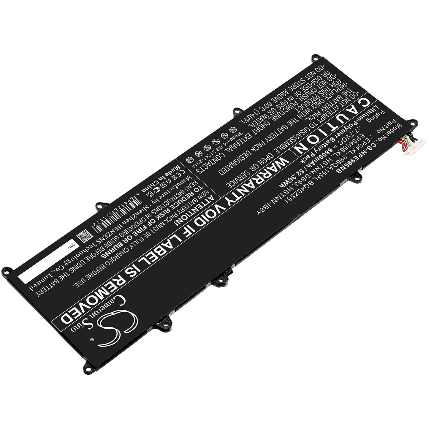 Replacement Battery for HP  Elite Dragonfly G1 – Notebook, Laptop – 6800mAh / 52.36Wh / 7.7V