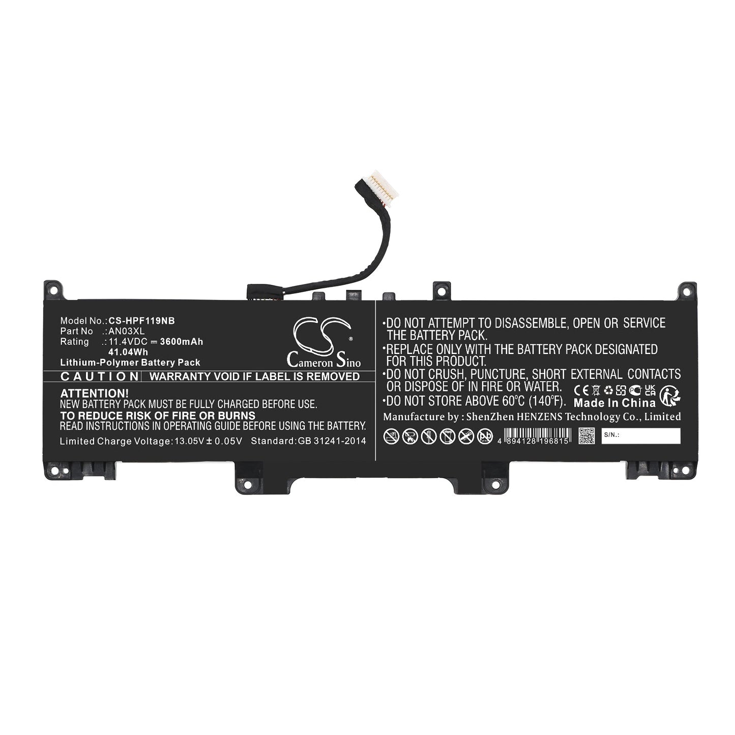 Replacement Battery for HP  Pro x360 Fortis 11 G9 – Notebook, Laptop – 3600mAh / 41.04Wh / 11.4V