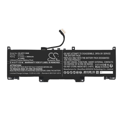 Replacement Battery for HP  Pro x360 Fortis 11 G9 – Notebook, Laptop – 3600mAh / 41.04Wh / 11.4V