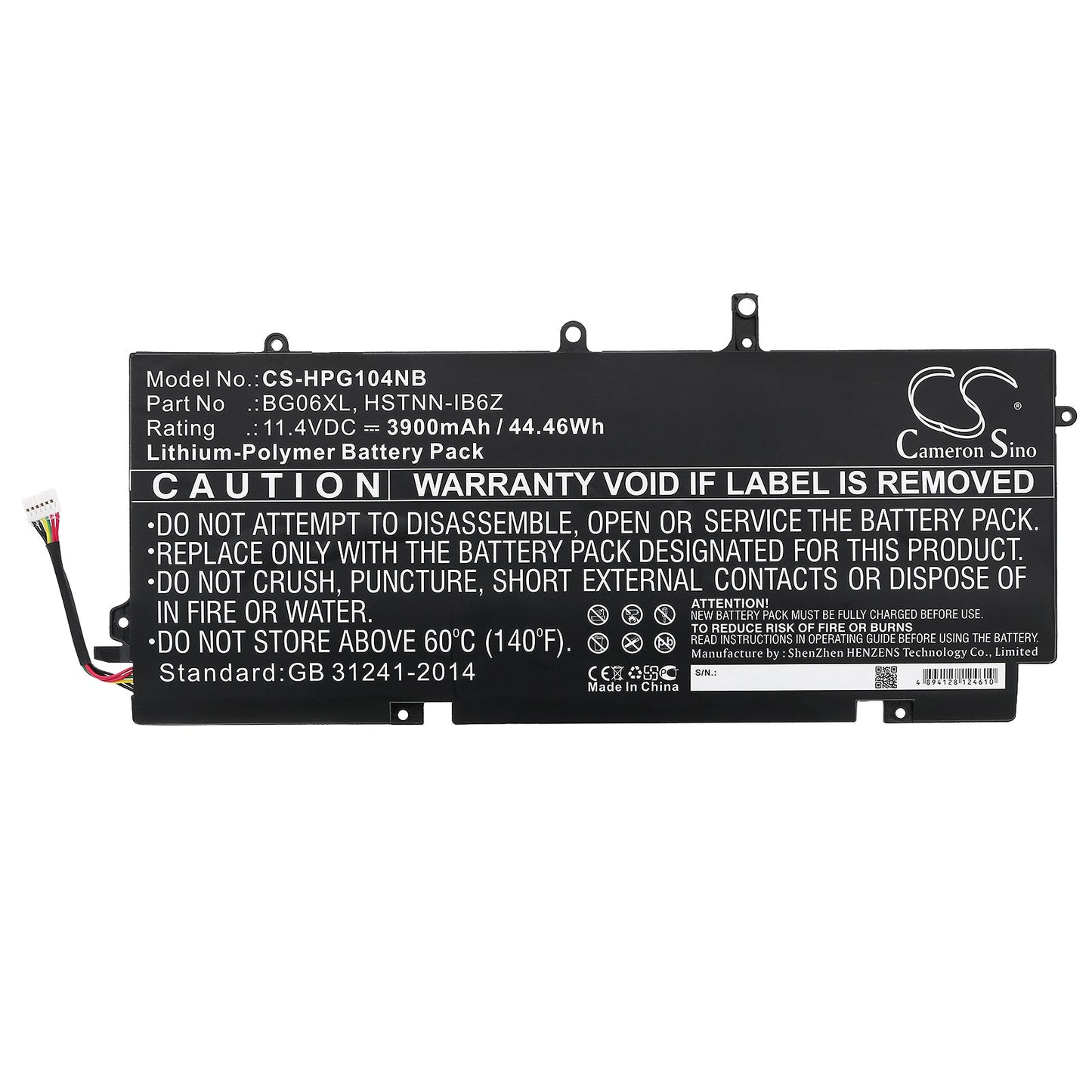 Replacement Battery for HP  EEliteBook 1040 G3-V1A85EA – Notebook, Laptop – 3900mAh / 44.46Wh / 11.4V