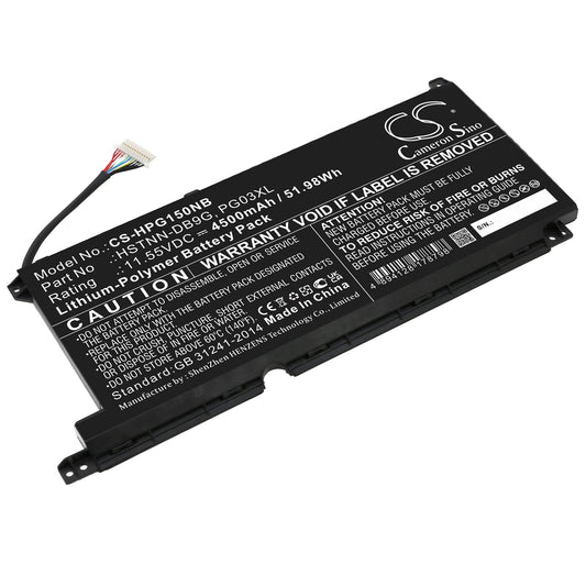 Replacement Battery for HP  Gaming Pavilion 15-dk0001ne – Notebook, Laptop – 4500mAh / 51.98Wh / 11.55V