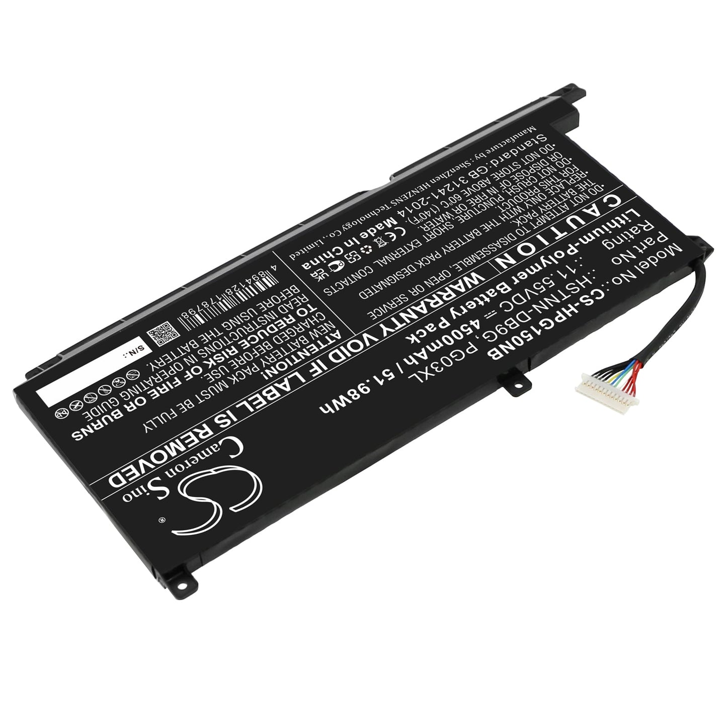 Replacement Battery for HP  Gaming Pavilion 15-dk0001ne – Notebook, Laptop – 4500mAh / 51.98Wh / 11.55V