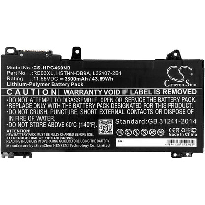 Replacement Battery for HP  66 Pro 13 G2 – Notebook, Laptop – 3800mAh / 43.89Wh / 11.55V