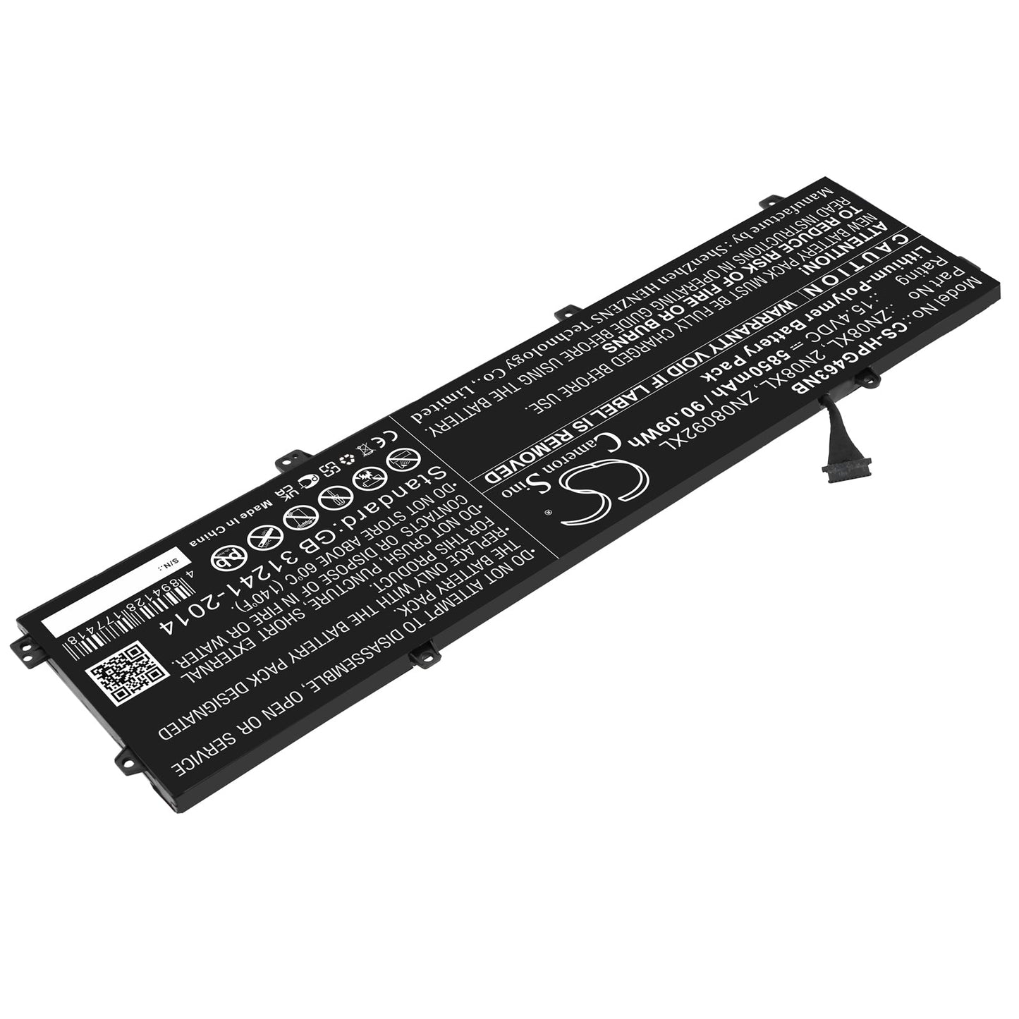 Replacement Battery for HP  ZBook Studio G3 V8N22PA – Notebook, Laptop – 5850mAh / 90.09Wh / 15.4V