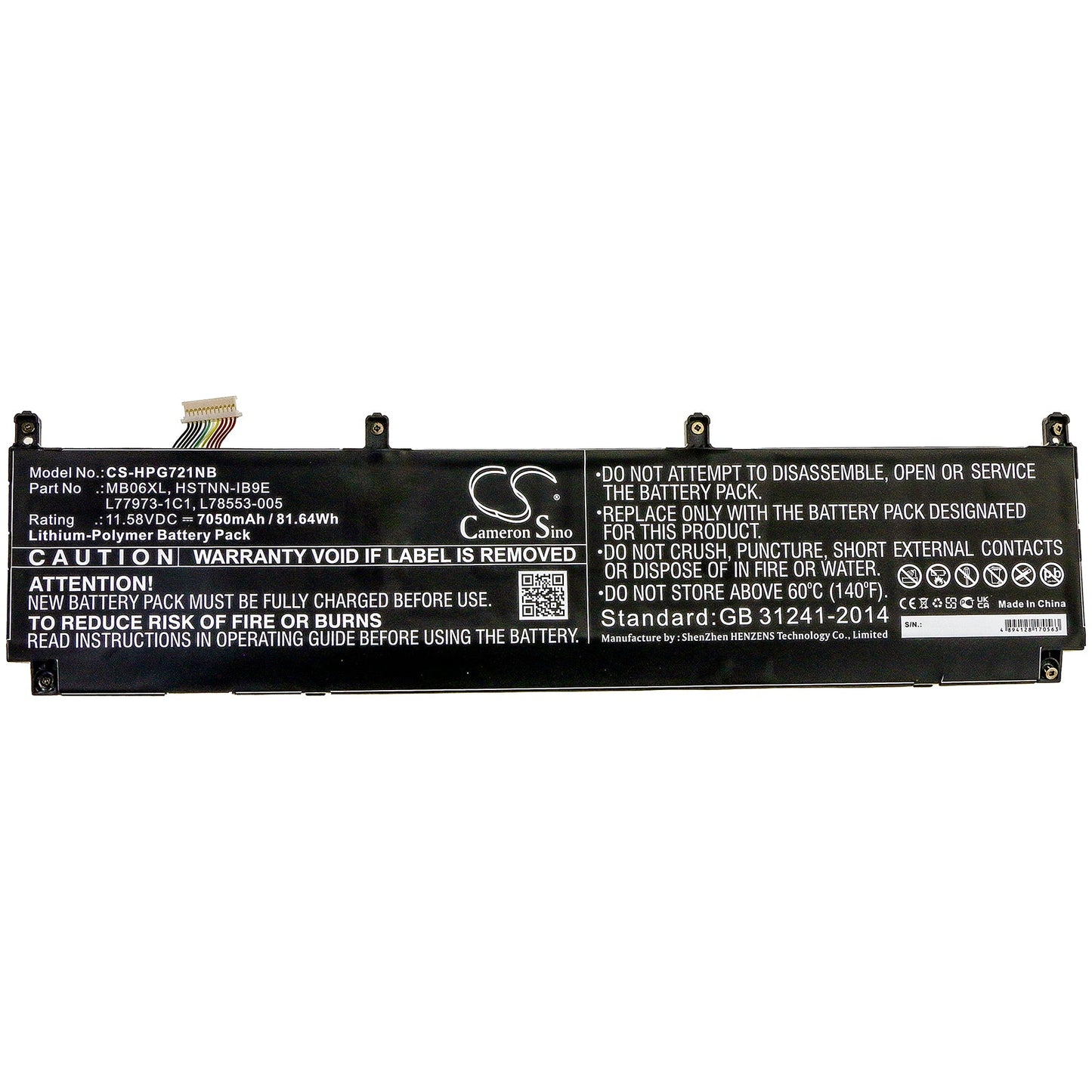 Replacement Battery for HP  ZBook Create G7 – Notebook, Laptop – 7050mAh / 81.64Wh / 11.58V