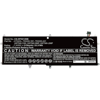 Replacement Battery for HP  Pro X2 612 G1 Keyboard – Notebook, Laptop – 3150mAh / 23.31Wh / 7.4V