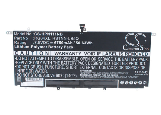 Replacement Battery for HP  Spectre 13 Pro Ultrabook – Notebook, Laptop – 6750mAh / 50.63Wh / 7.5V
