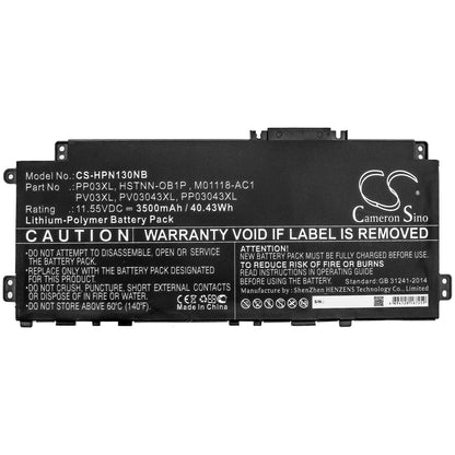 Replacement Battery for HP  Pavilion 13-BB – Notebook, Laptop – 3500mAh / 40.43Wh / 11.55V