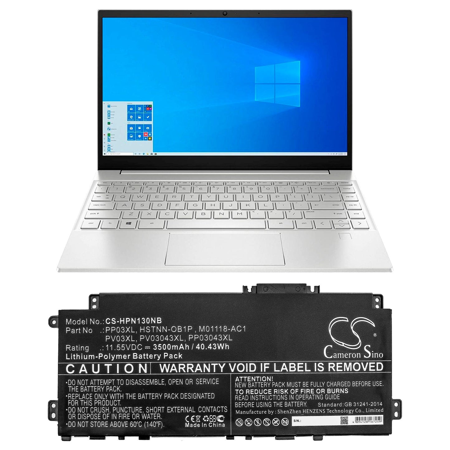Replacement Battery for HP  Pavilion 13-BB – Notebook, Laptop – 3500mAh / 40.43Wh / 11.55V
