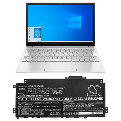 Replacement Battery for HP  Pavilion 13-BB – Notebook, Laptop – 3500mAh / 40.43Wh / 11.55V