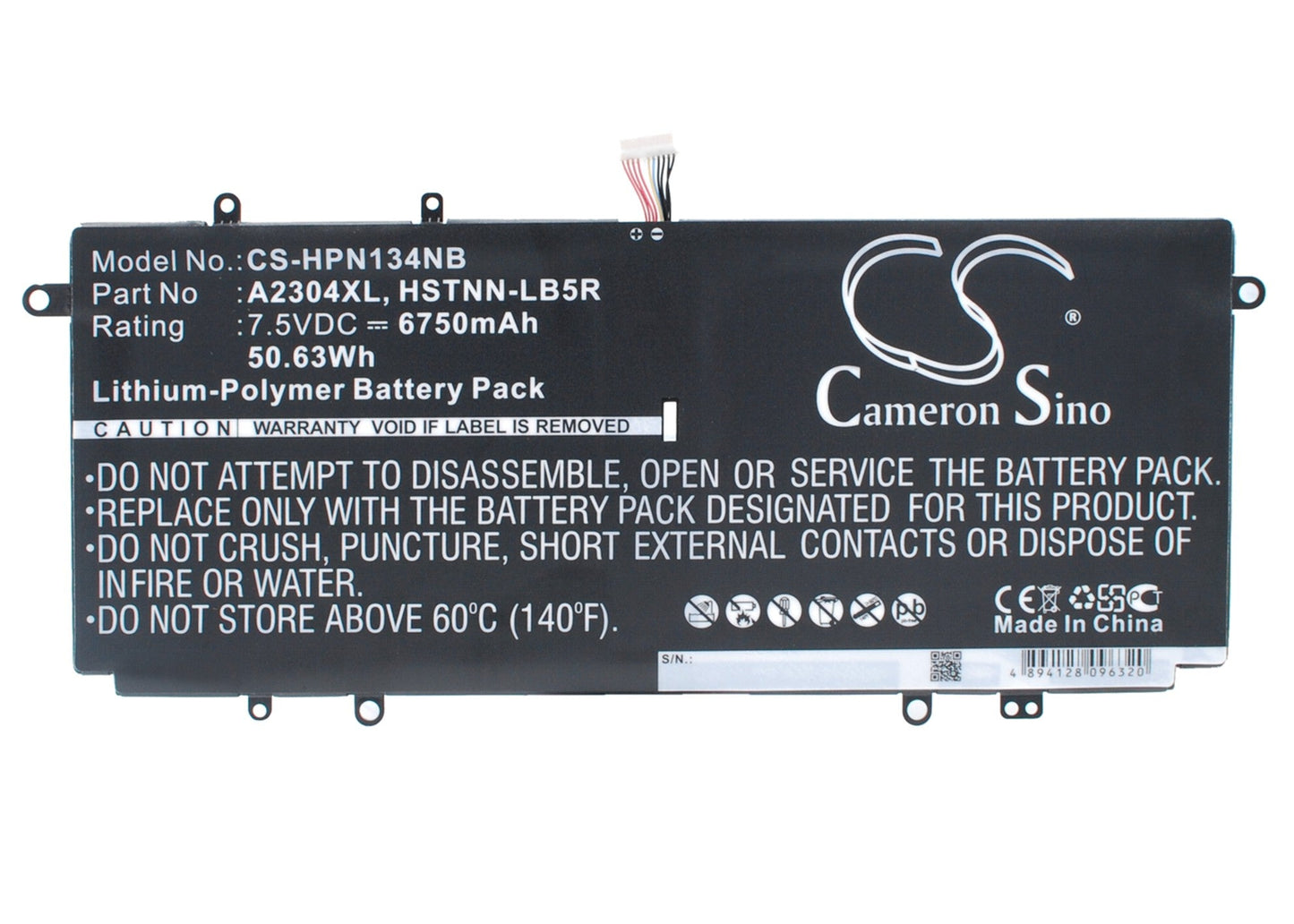 Replacement Battery for HP  Chromebook 14 – Notebook, Laptop – 6750mAh / 50.63Wh / 7.5V