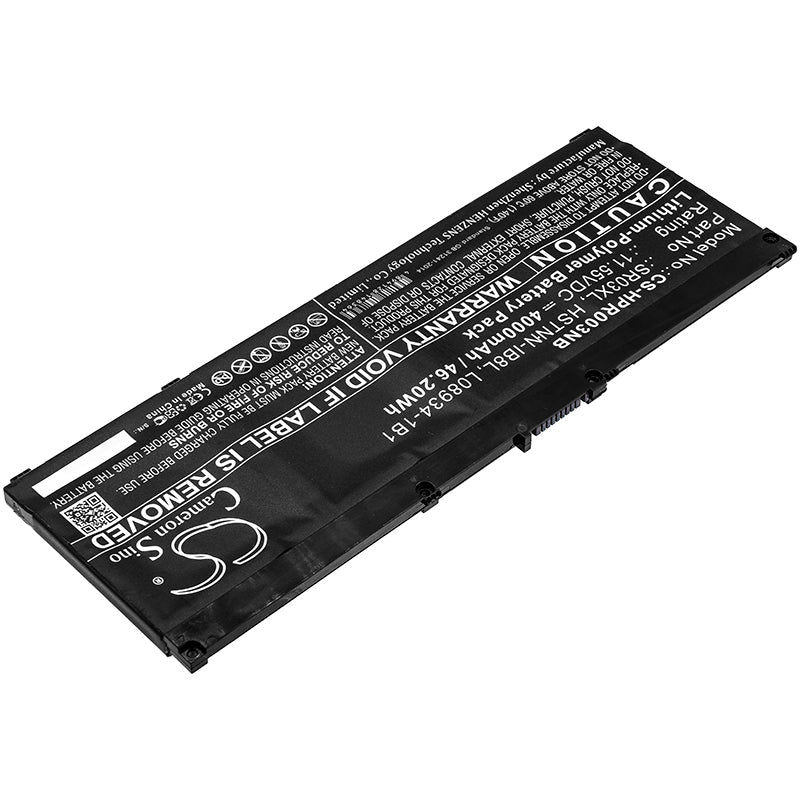 Replacement Battery for HP  Envy x360 15-cn0000 – Notebook, Laptop – 4000mAh / 46.20Wh / 11.55V