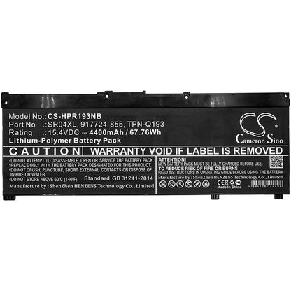 Replacement Battery for HP  15-CE007LA – Notebook, Laptop – 4400mAh / 67.76Wh / 15.4V