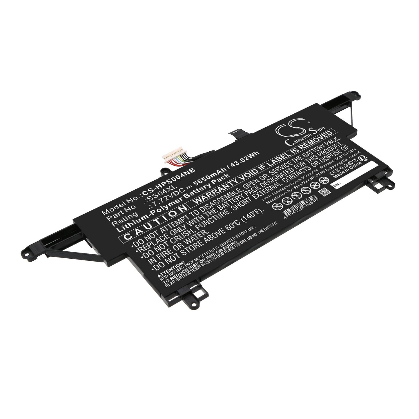 Replacement Battery for HP  – Notebook, Laptop – 5650mAh / 43.62Wh / 7.72V