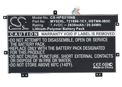 Replacement Battery for HP  Pavilion 11" – Notebook, Laptop – 2830mAh / 20.94Wh / 7.4V