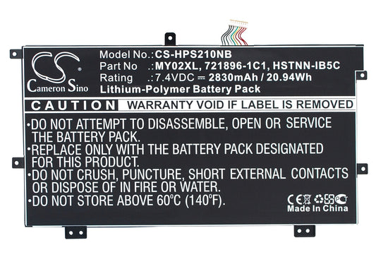 Replacement Battery for HP  Pavilion 11" – Notebook, Laptop – 2830mAh / 20.94Wh / 7.4V