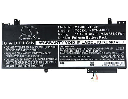 Replacement Battery for HP  Split X2 13-F – Notebook, Laptop – 2800mAh / 31.08Wh / 11.1V