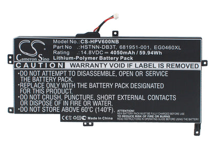 Replacement Battery for HP  6T-1000 CTO – Notebook, Laptop – 4050mAh / 59.94Wh / 14.8V