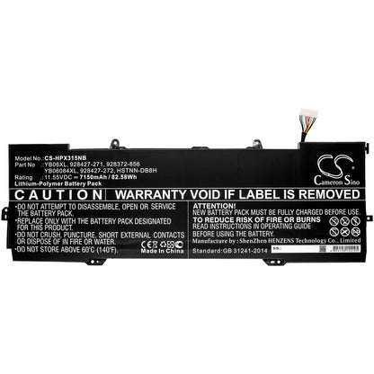 Replacement Battery for HP  Spectre X360 15-CH000NA – Notebook, Laptop – 7150mAh / 82.58Wh / 11.55V