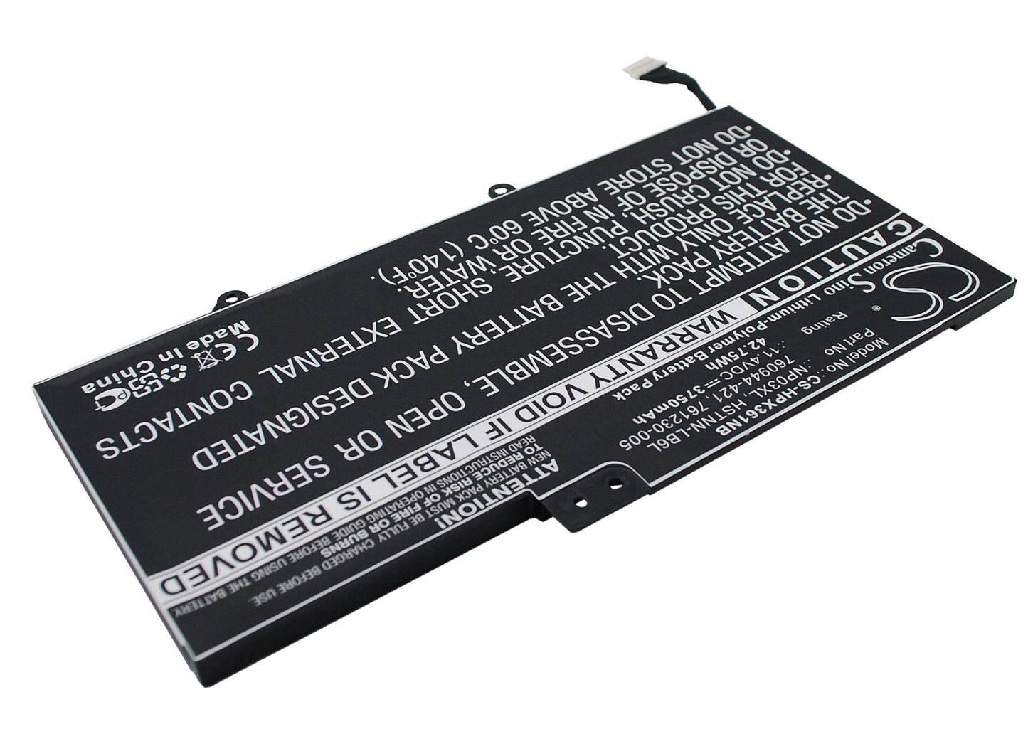 Replacement Battery for HP  15-U011DX – Notebook, Laptop – 3750mAh / 42.75Wh / 11.4V
